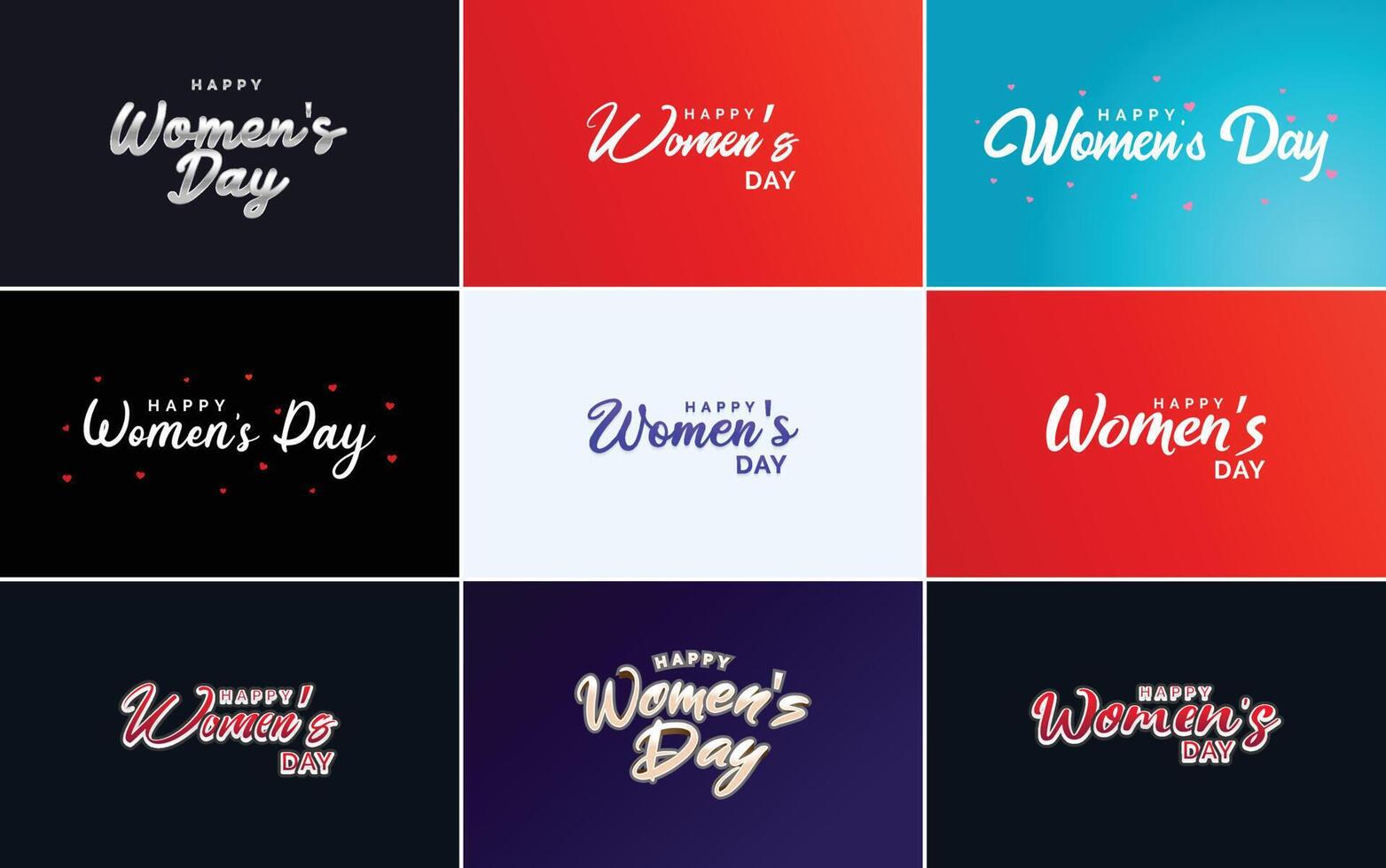International Women s Day banner template with a gradient color scheme and a feminine symbol element illustration vector