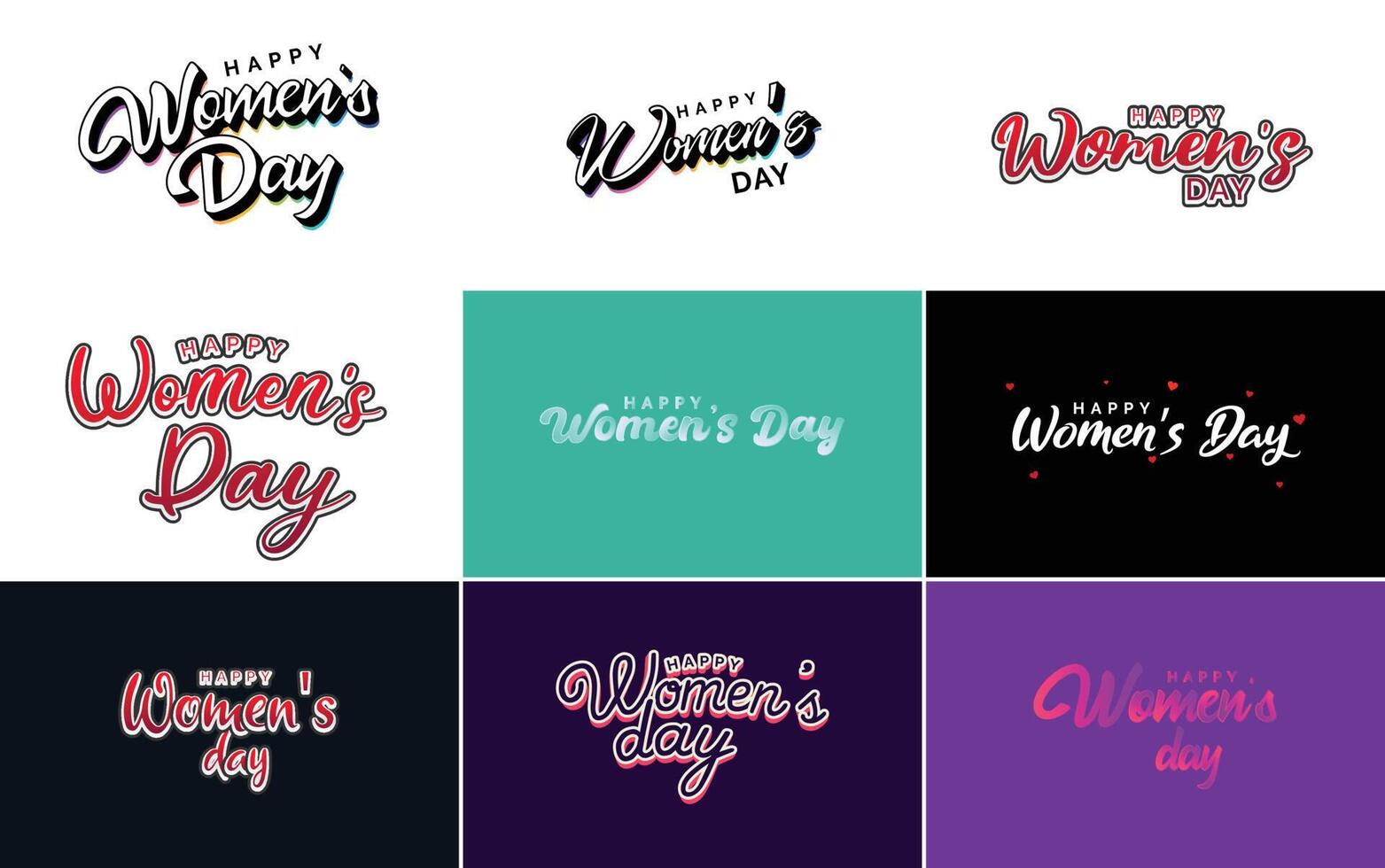 International Women s Day banner template with a gradient color scheme and a feminine symbol element illustration vector