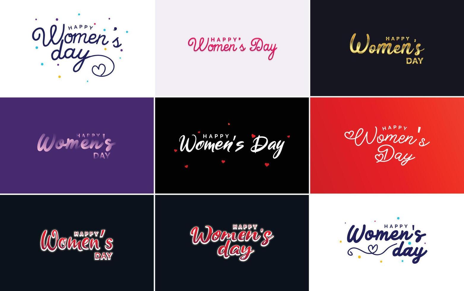 International Women s Day banner template with a gradient color scheme and a feminine symbol element illustration vector
