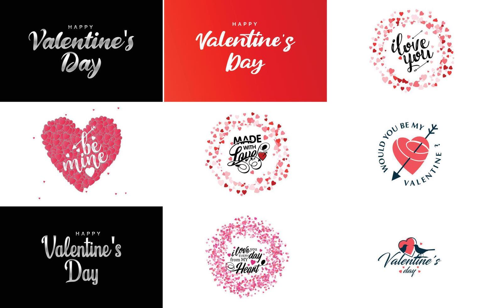 Love word art design with a heart shaped gradient background vector