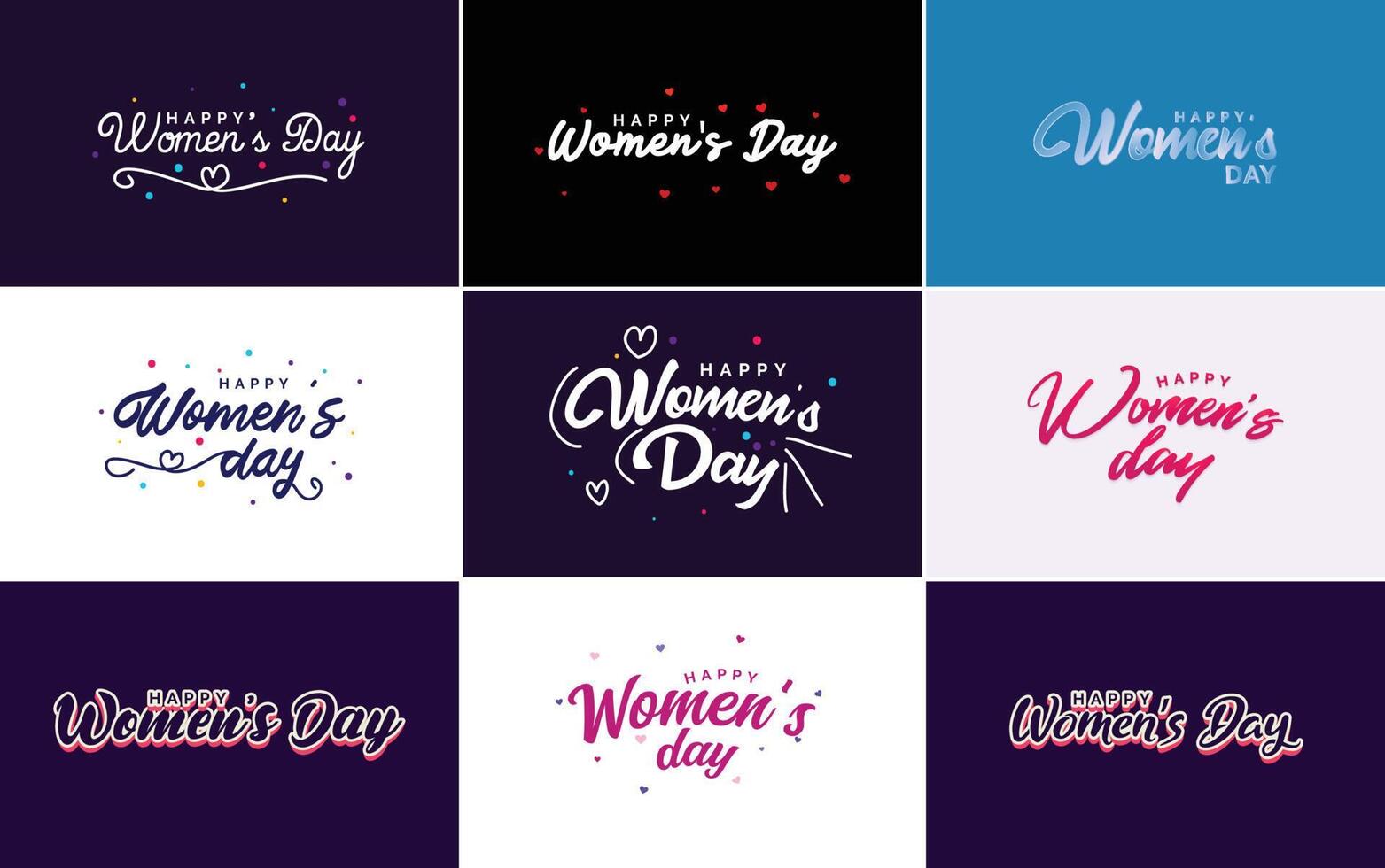 International Women s Day banner template with a gradient color scheme and a feminine symbol element illustration vector