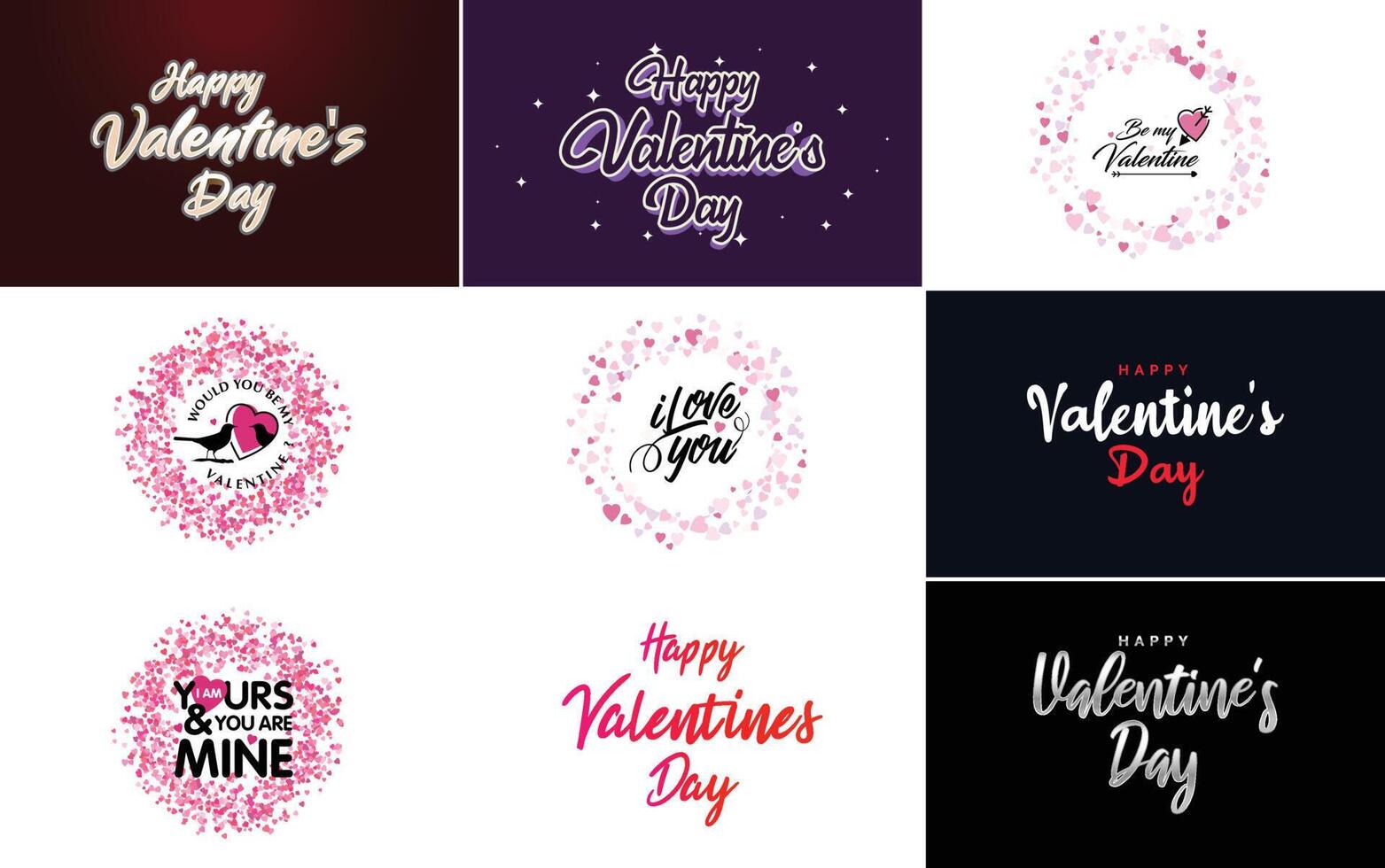 Be My Valentine Valentine s holiday lettering for greeting card vector