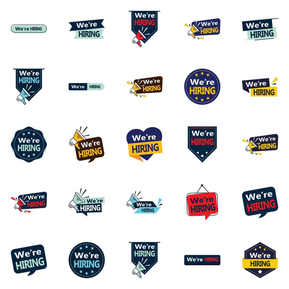 Upgrade Your Job Advertisements with These 25 We re Hiring element Elements vector