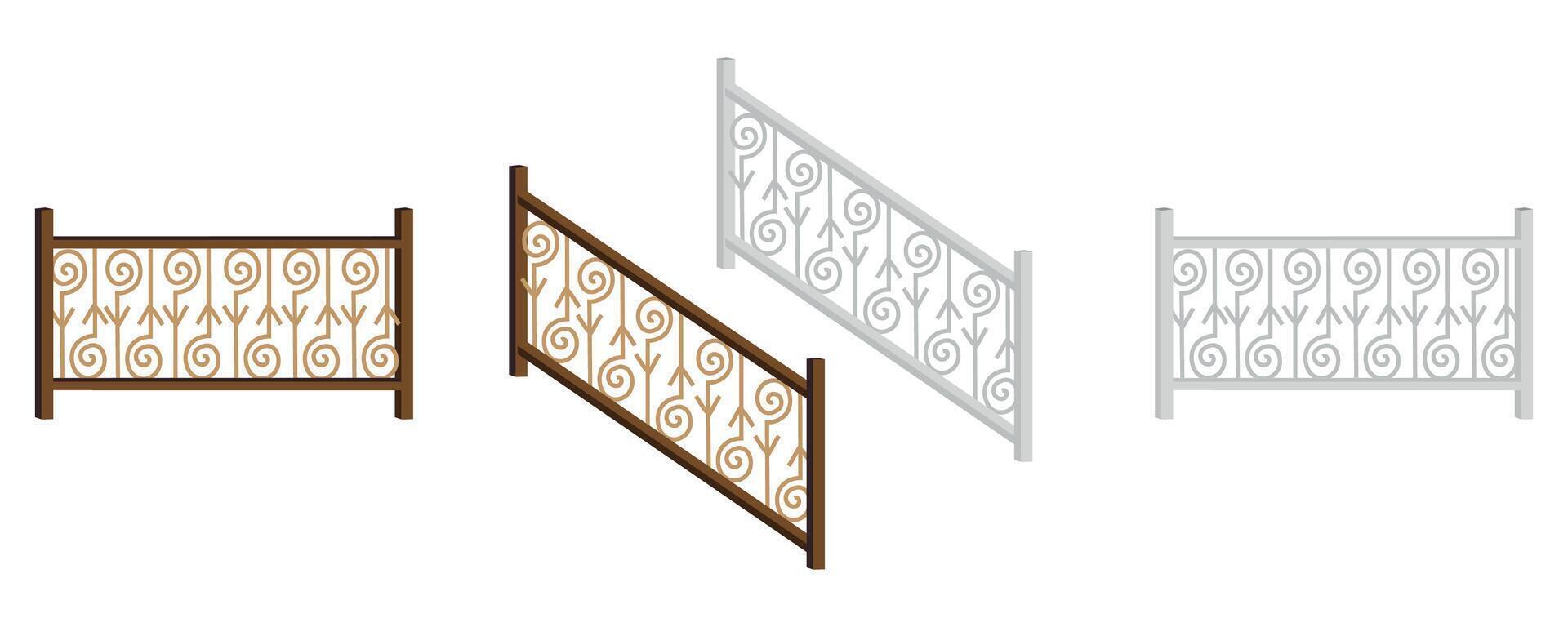 porch railing ideas vector
