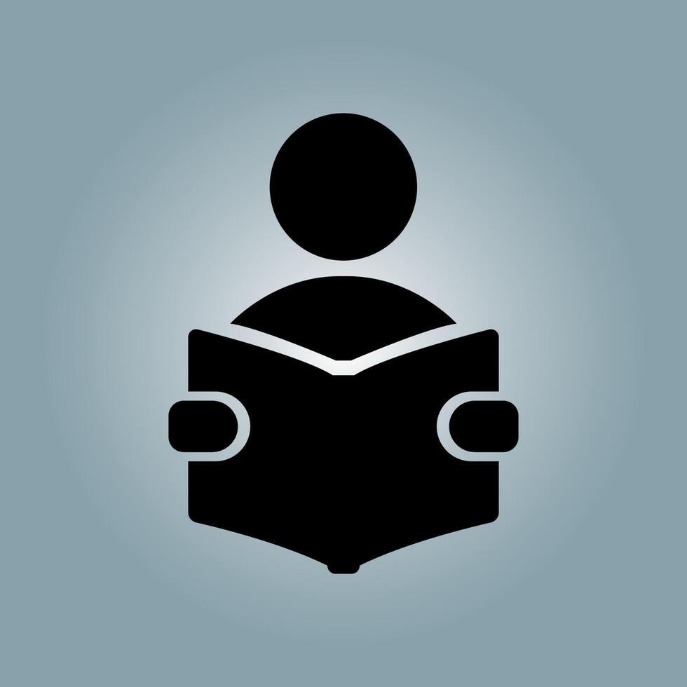 Reading Book Hobby Logo Color changeable vector