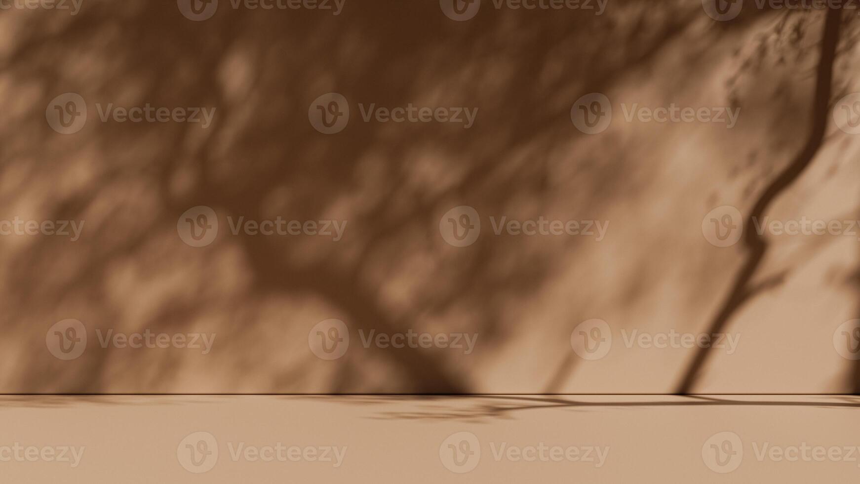 Simple background with branch shadows on the wall. Mock up for branding products, presentation and health care. photo