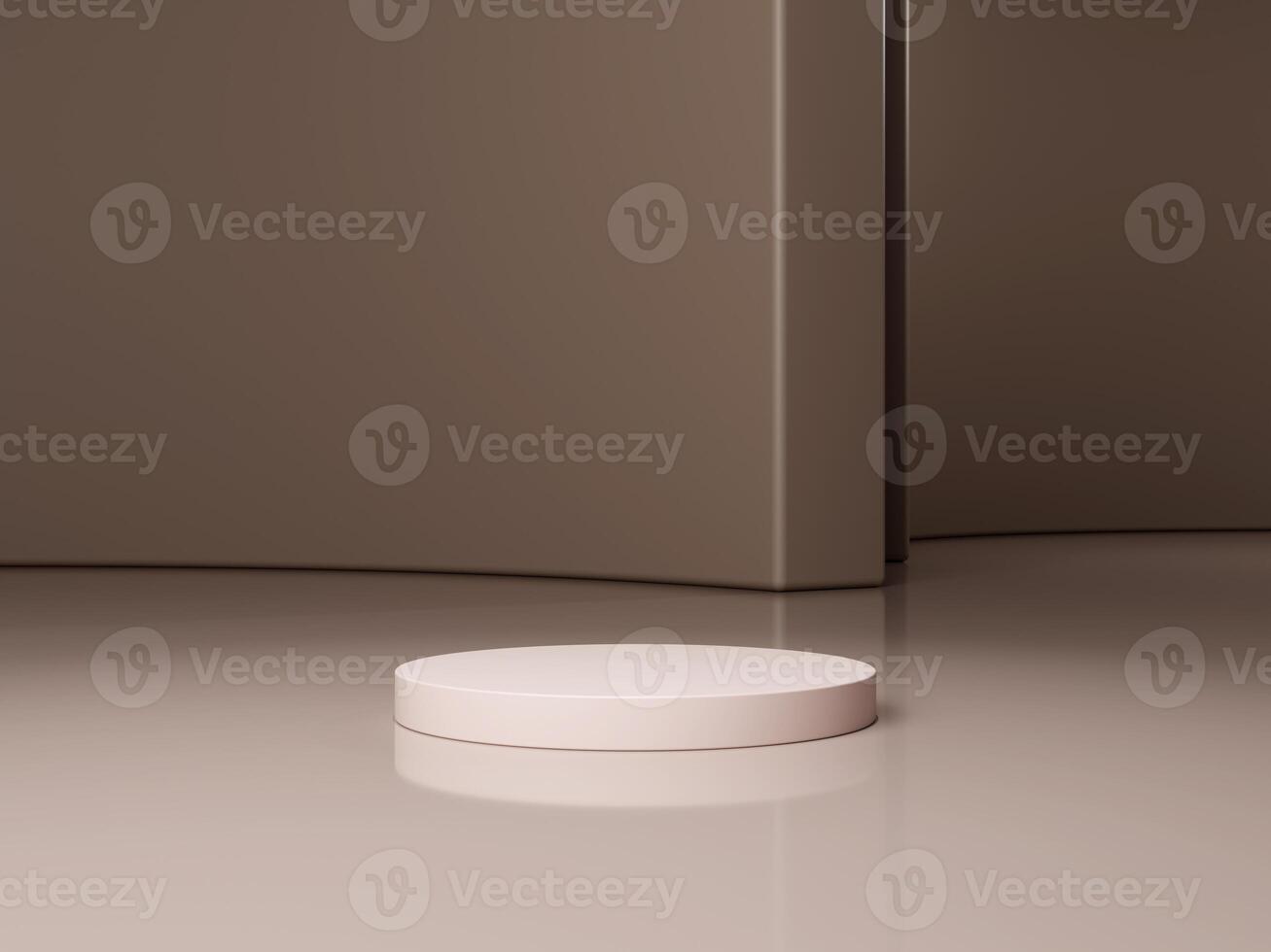 Set of cylinder pedestal podium display, Empty room background. Abstract modern rendering 3d shape for products display presentation. Pastel minimal wall scene, Studio room. 3d rendering photo