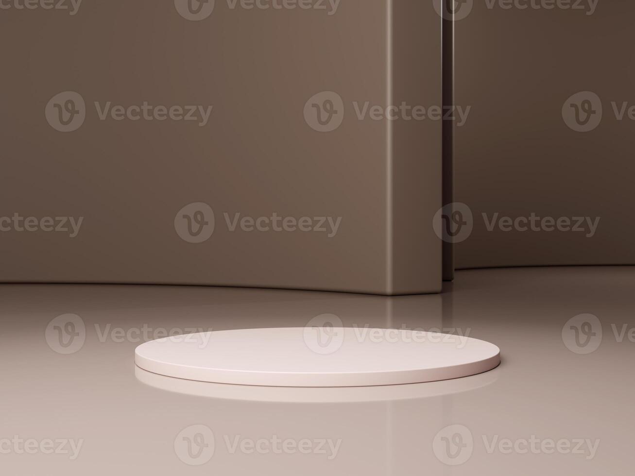 Set of cylinder pedestal podium display, Empty room background. Abstract modern rendering 3d shape for products display presentation. Pastel minimal wall scene, Studio room. 3d rendering photo