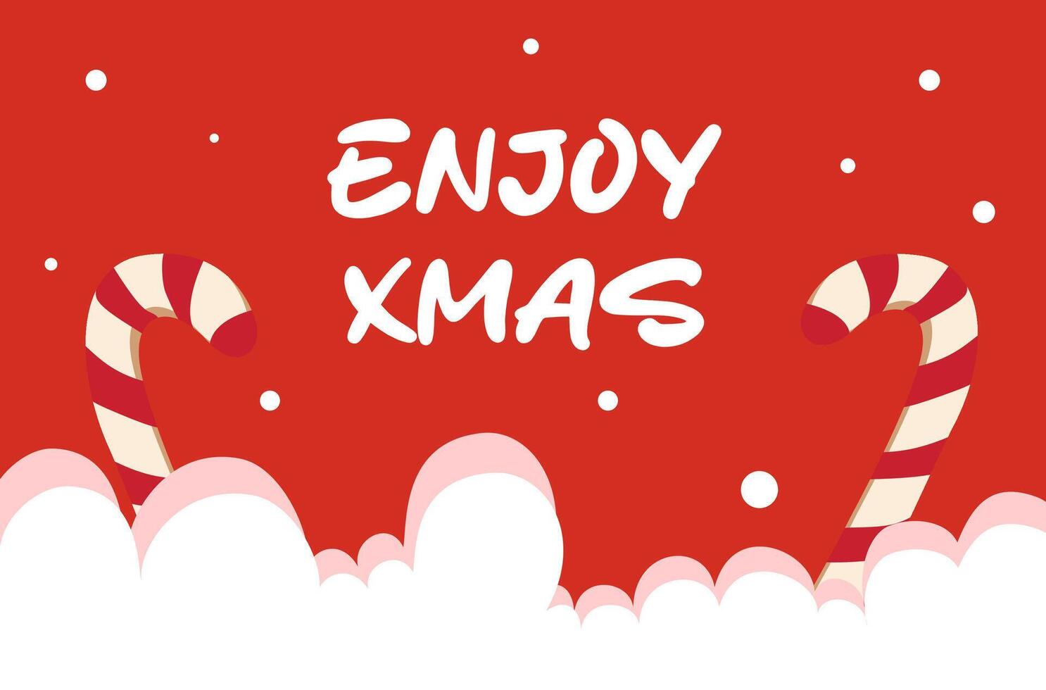 Merry Christmas and happy new year background. Christmas Enjoy Xmas letter, Gift boxes, Christmas element for web, banners, greeting card, template design vector