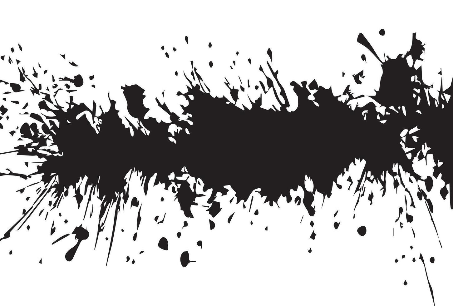 Black and white Grunge Distressed Paint Splash Background texture. vector