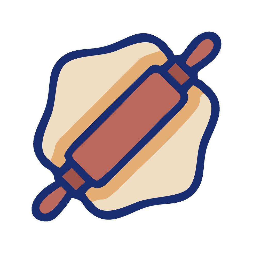 a rolling pin icon on a white background vector