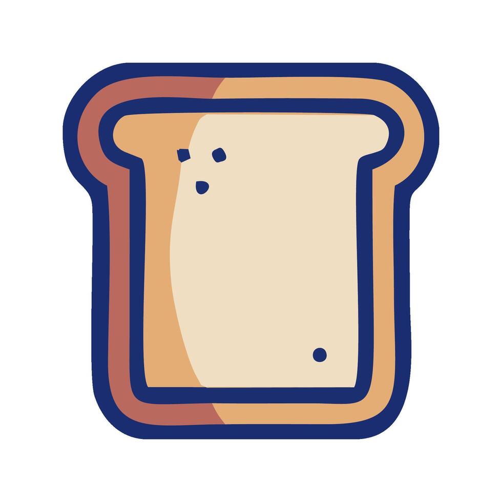 a slice of toast with a hole in it vector