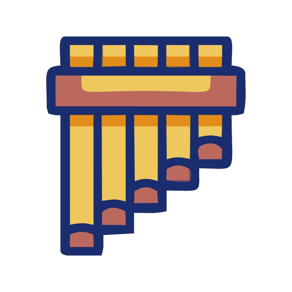 a pan flute icon on a white background vector
