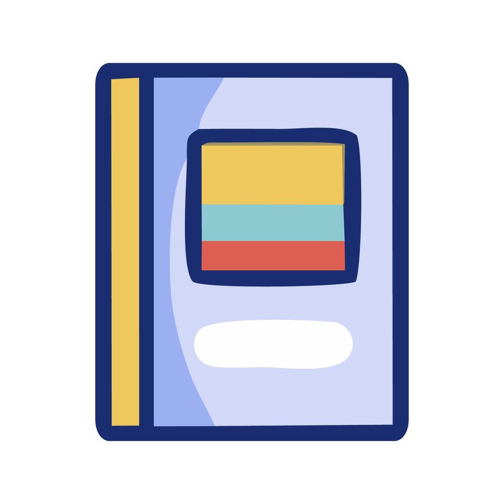 a book with a colorful cover on a white background vector