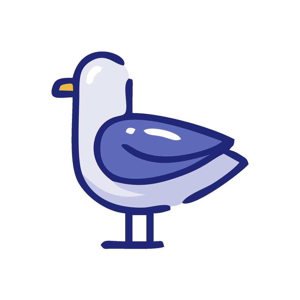 seagull icon illustration vector