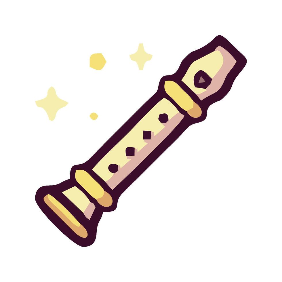 a musical instrument icon with a gold and black color vector
