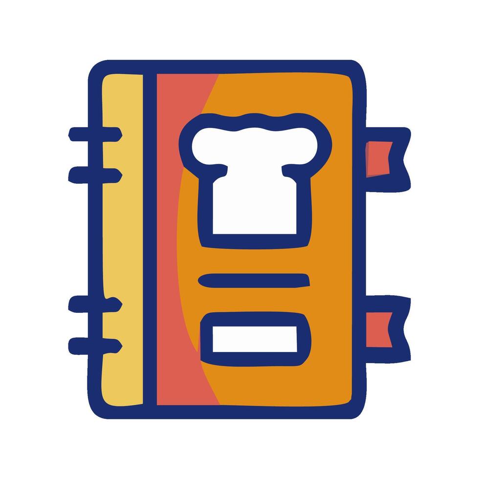 a book with a chef's hat on it vector