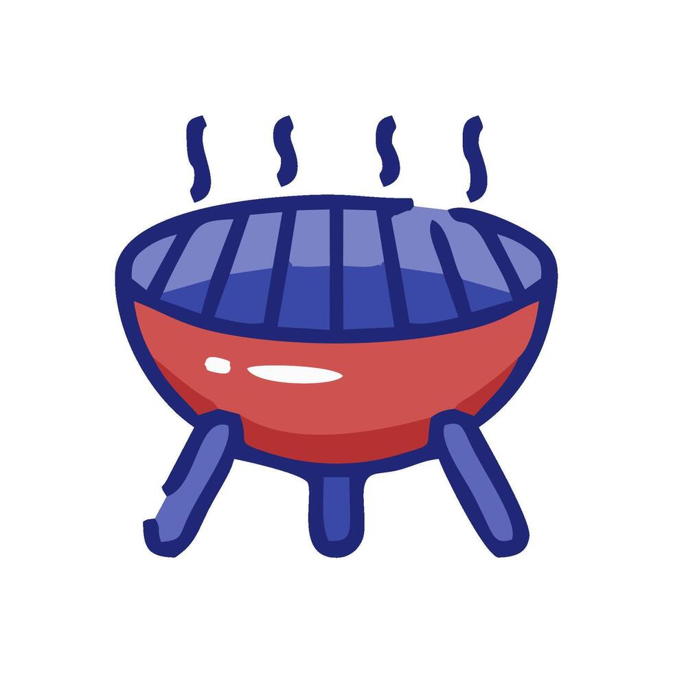 bbq grill icon illustration vector