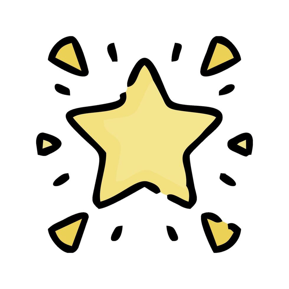 a yellow star icon with a yellow star vector