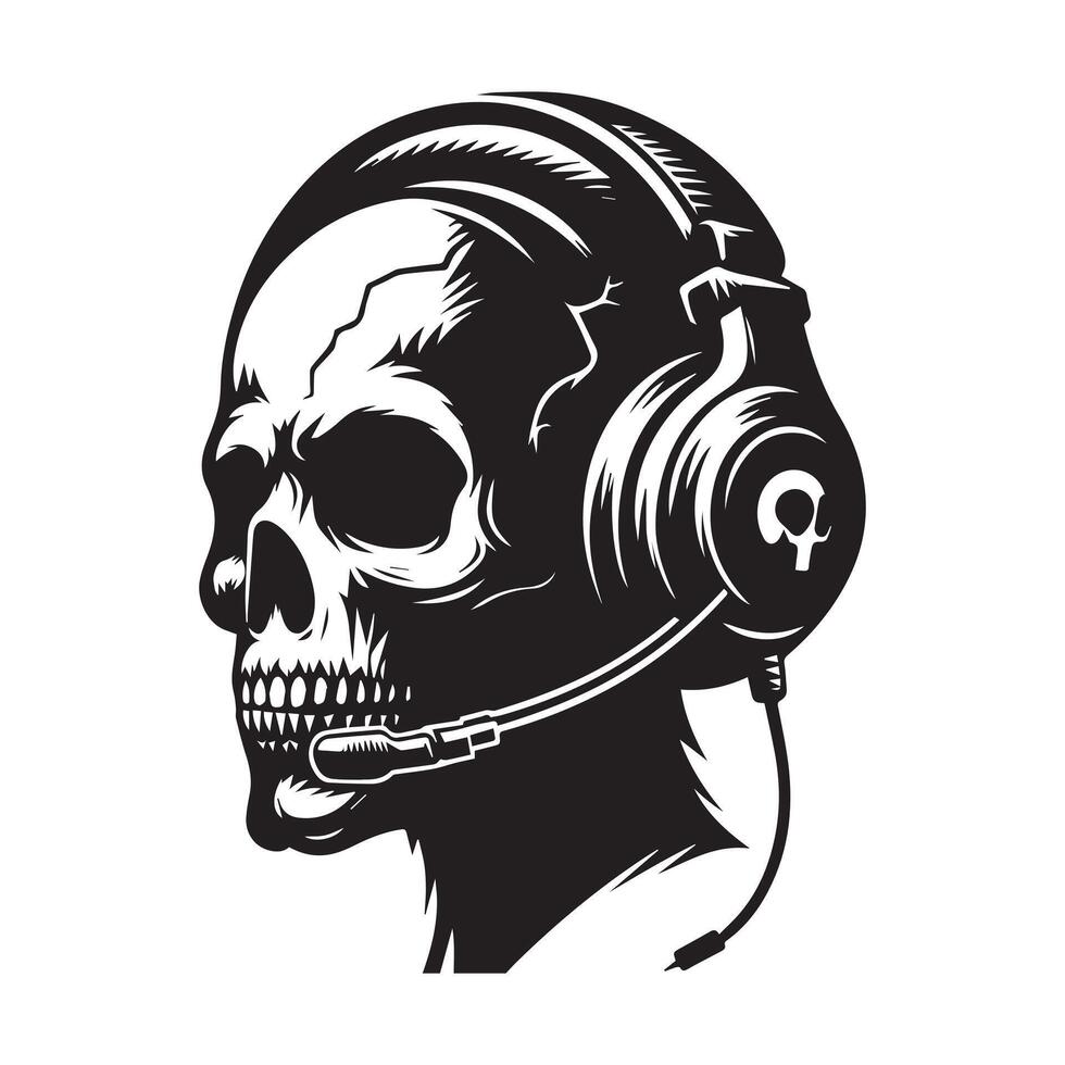 Skull designed in vintage style vector