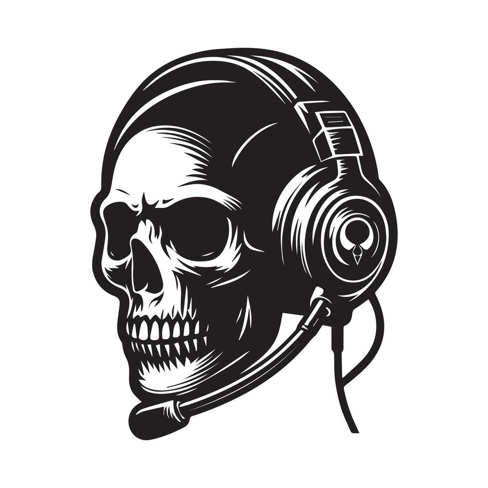 Skull designed with vintage flair vector