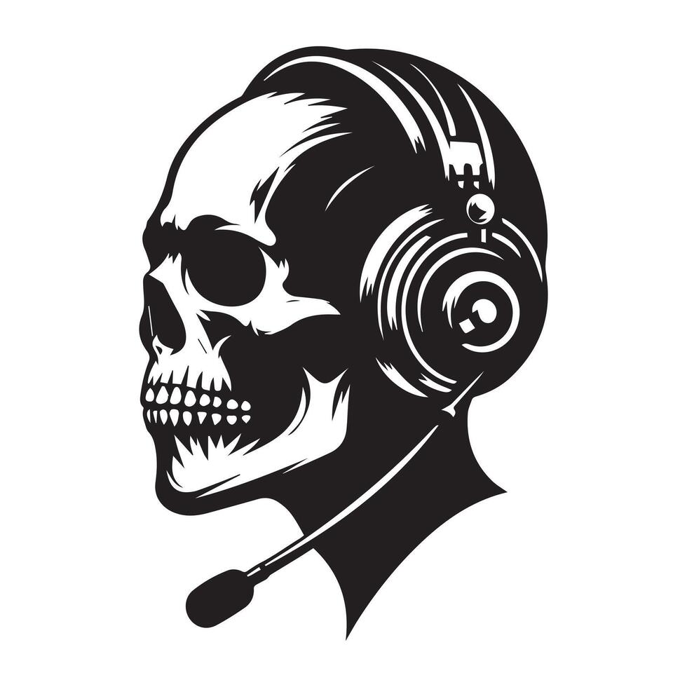 Retro vintage style skull vector