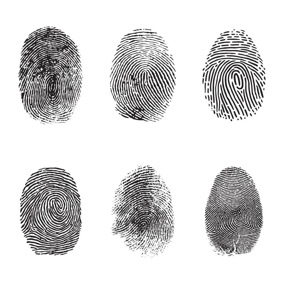 Set of abstract fingerprint signs 49743113 Vector Art at Vecteezy