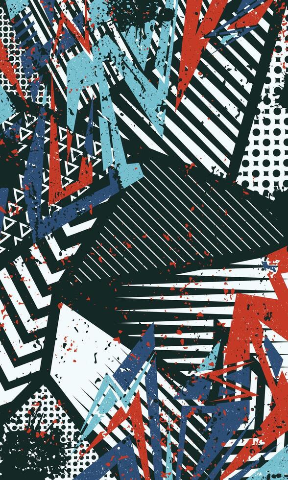 Abstract geometric stripes wallpaper for sports jersey fabric design vector