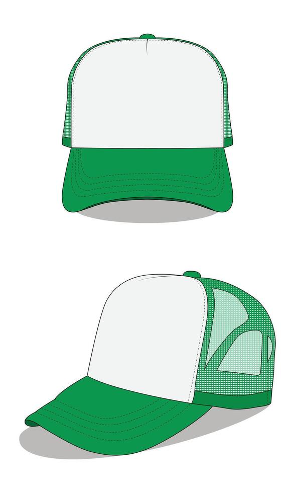 Casual green men's mesh hat vector