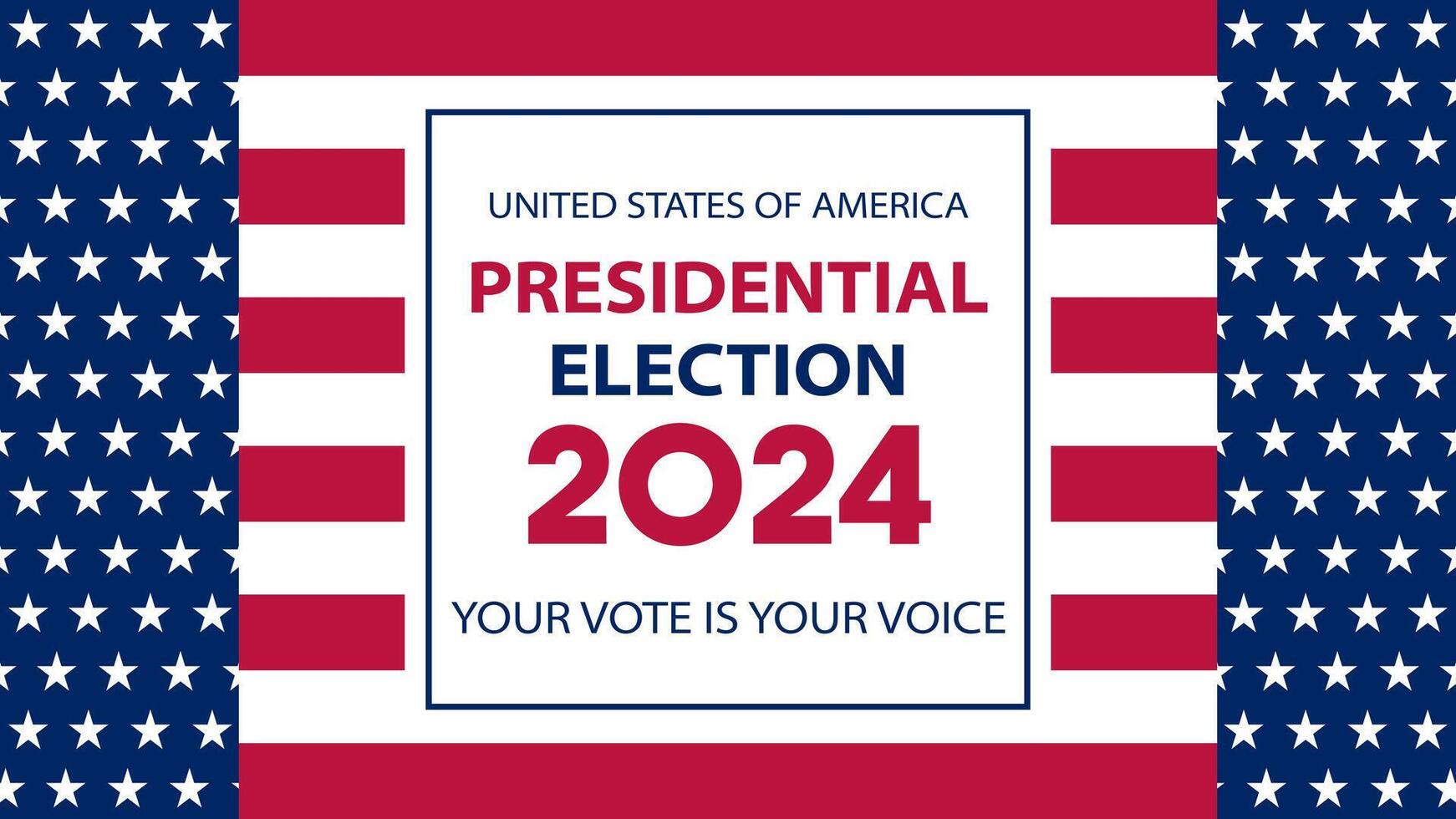 Election 2024 banner. USA voting concept. vector