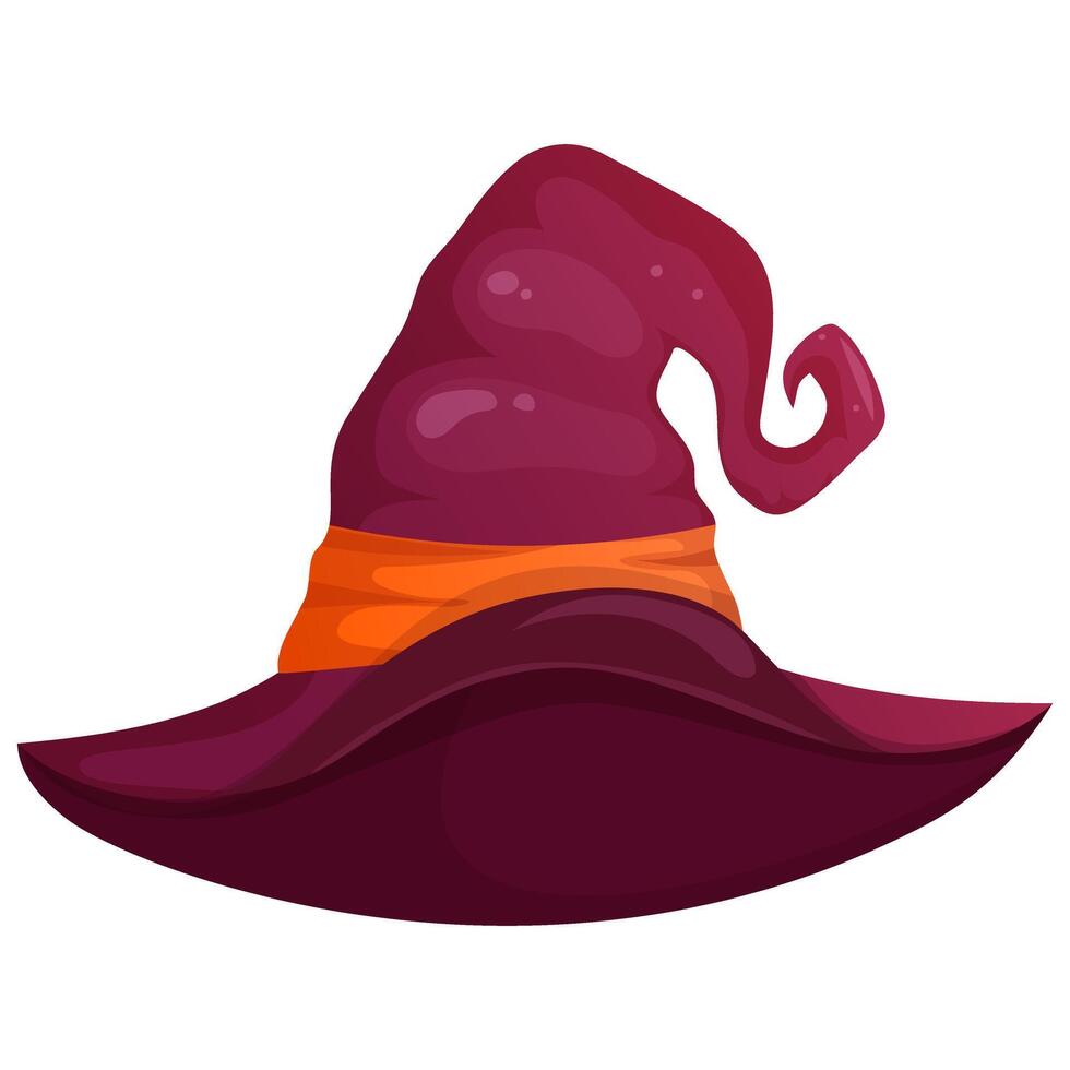 Halloween witch hat isolated on white vector