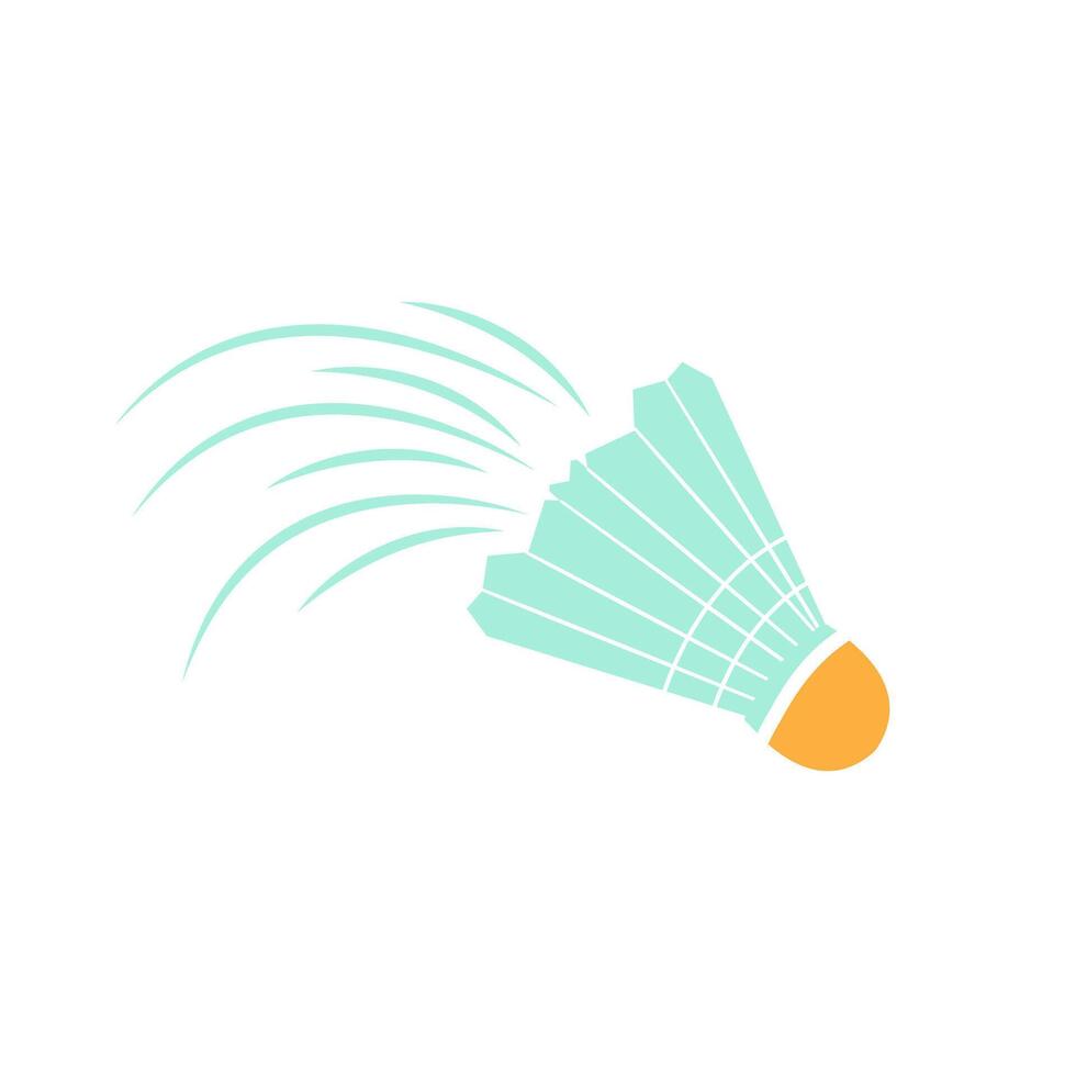 icon of a shuttlecock in flight for badminton. For a sports logo, for competition elements, a website, a mobile application. the symbol of badminton. vector