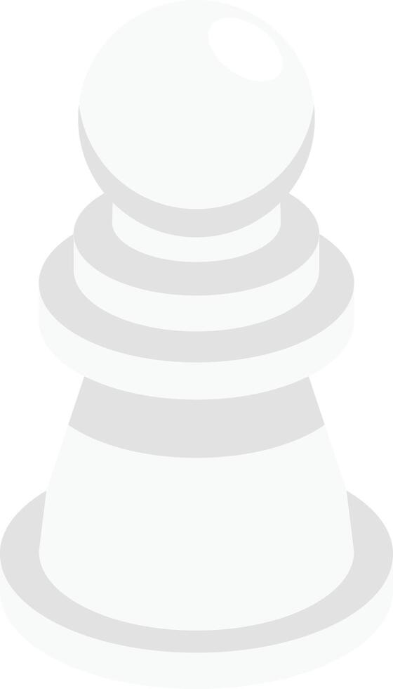White Pawn Chess Illustration vector
