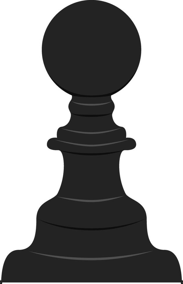 Black Pawn Chess Illustration vector