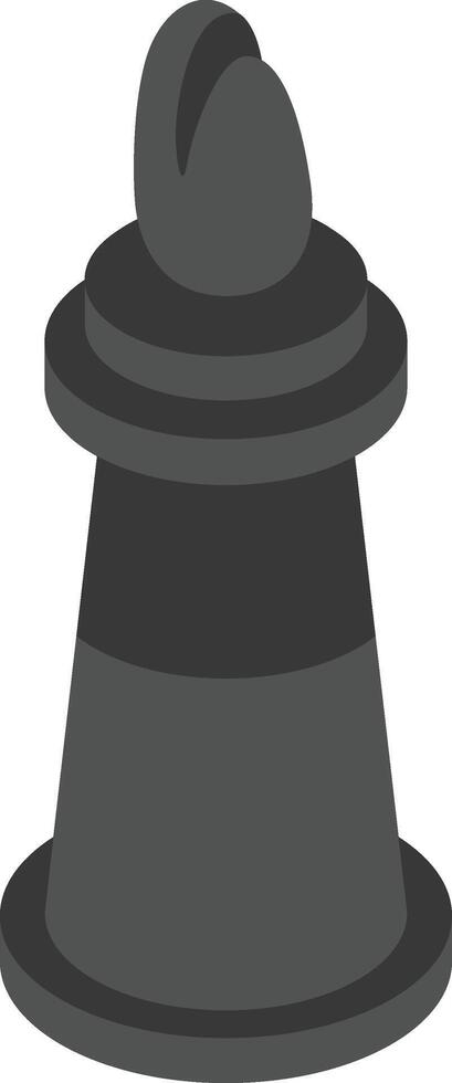 Black Bishop Chess Illustration vector