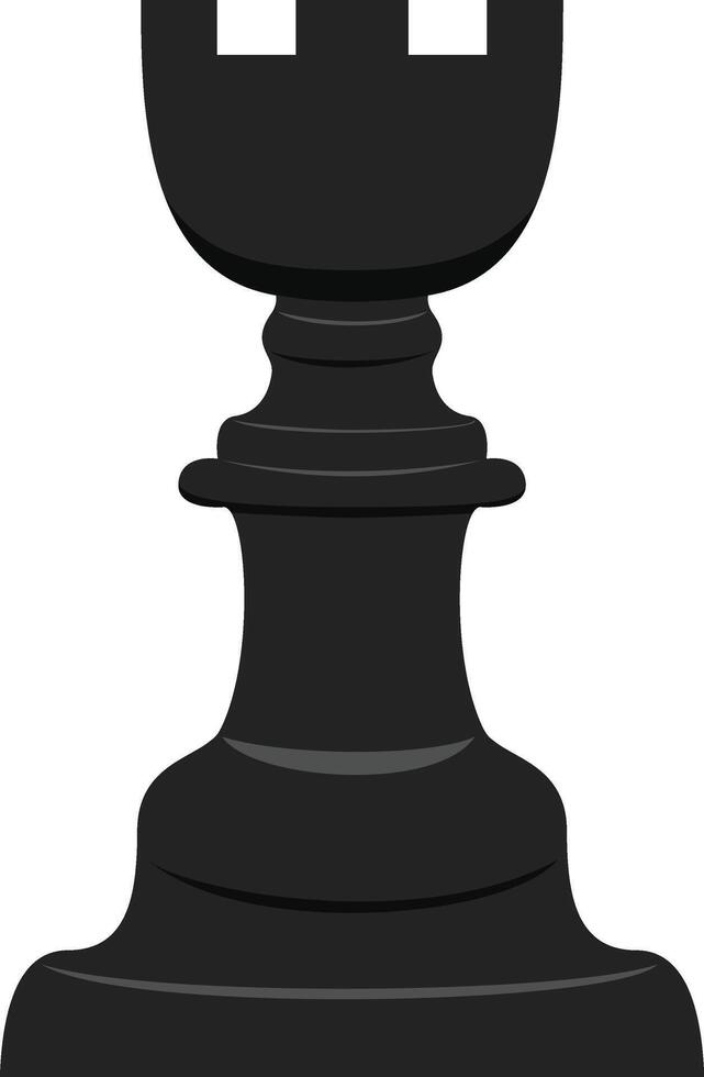 Black Rook Chess Illustration vector