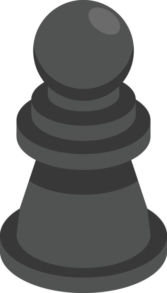Black Pawn Chess Illustration vector