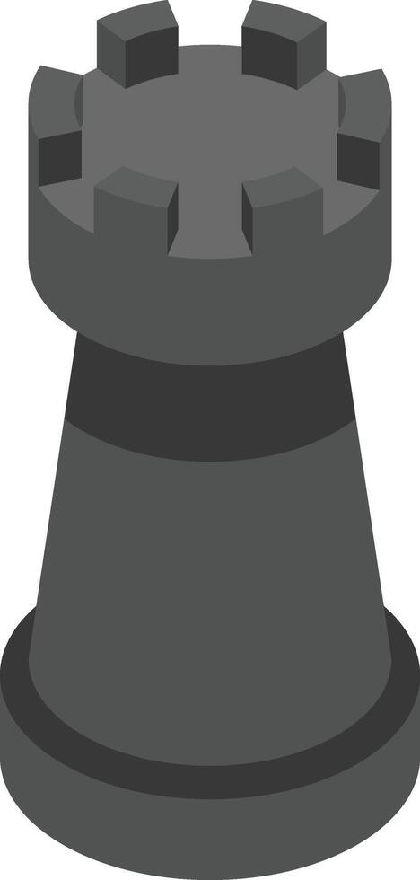 Black Rook Chess Illustration vector