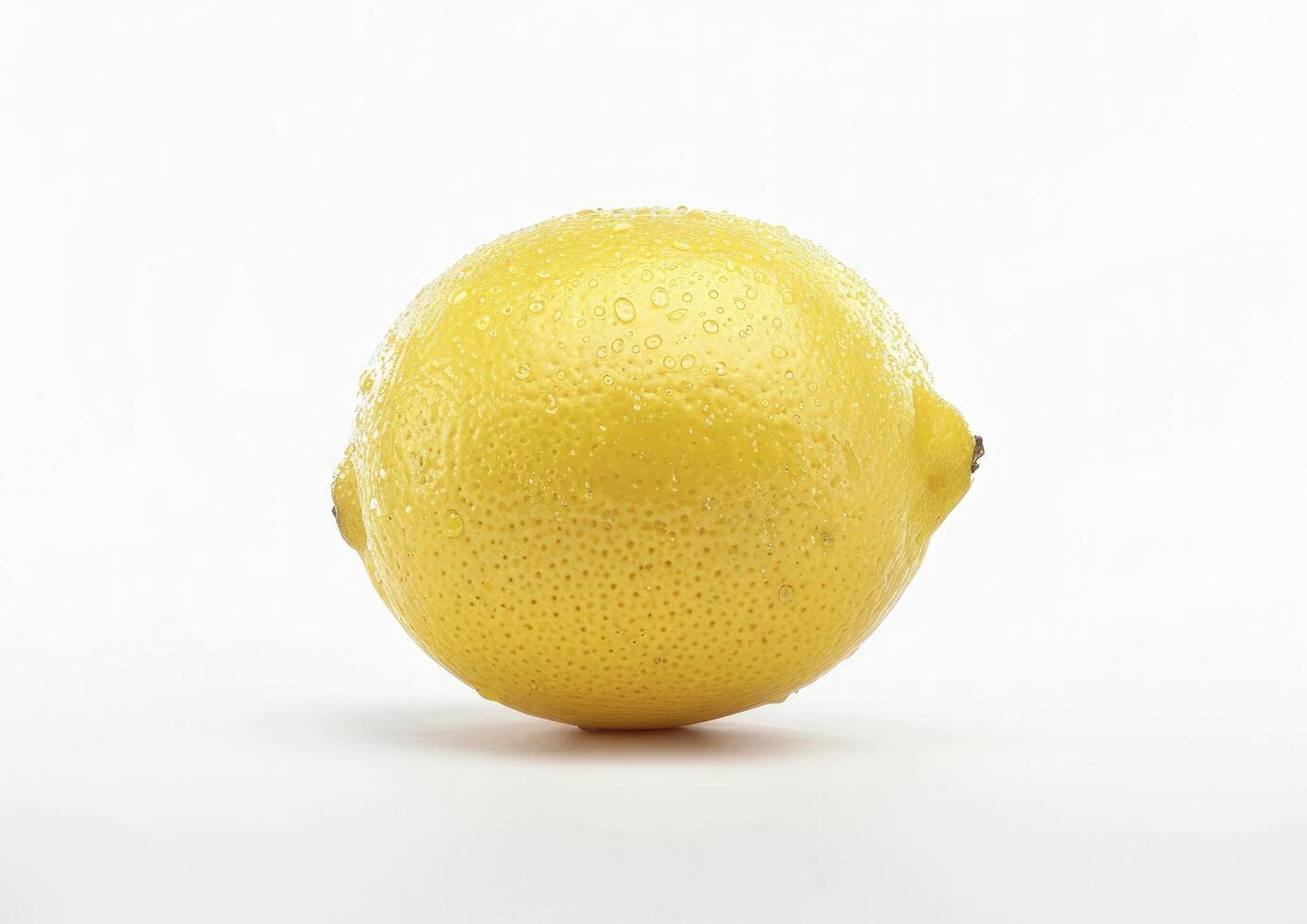a yellow lemon on white background photo