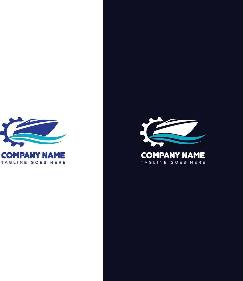 Abstract ship sail boat Logo - Brand Identity for Boating Business vector