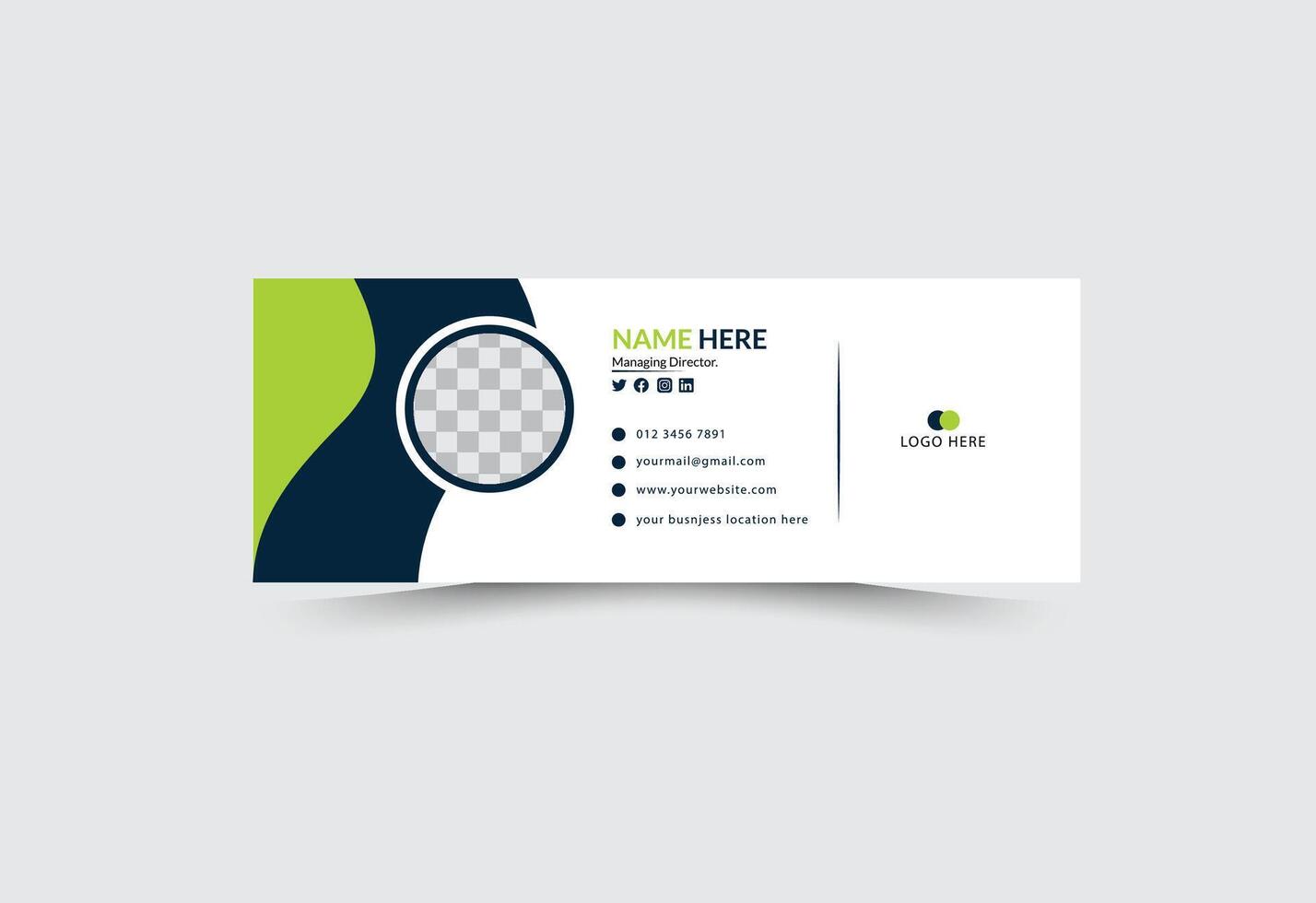 Corporate Email Signature Design Template vector