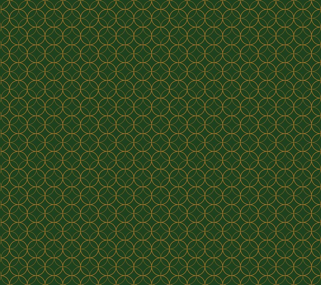 Abstract geometric seamless pattern. Circle luxury of gold lines. Elegant Gold Line Overlapping Circles on Abstract Geometric Seamless Pattern vector