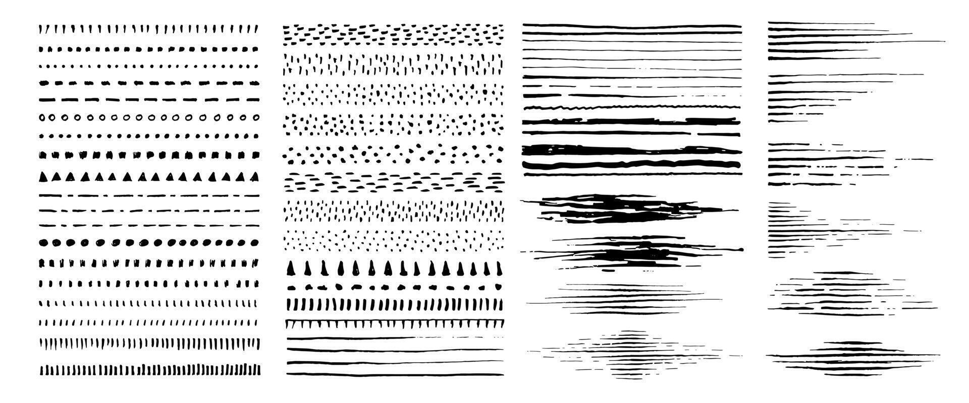 Hand Drawn Hand Drawn Ink Brush Strokes, Stains Collection vector