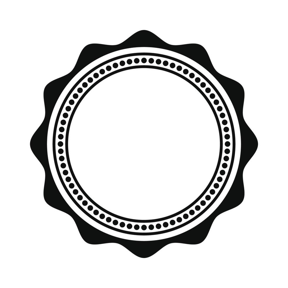 A black and white round stamp on a white background vector
