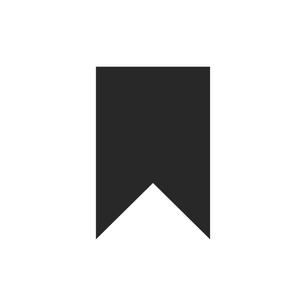 A black and white icon of a paper flag vector