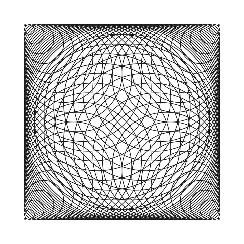 A black and white drawing of a sphere vector