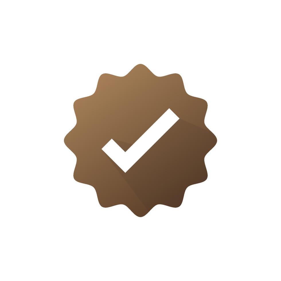 A check mark icon on a white background vector