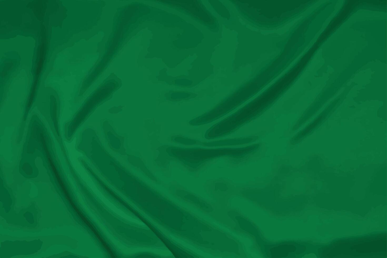 Green satin fabric background vector