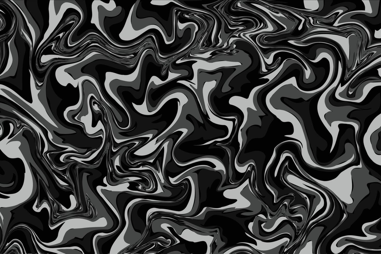 A black and white marble background with wavy lines vector