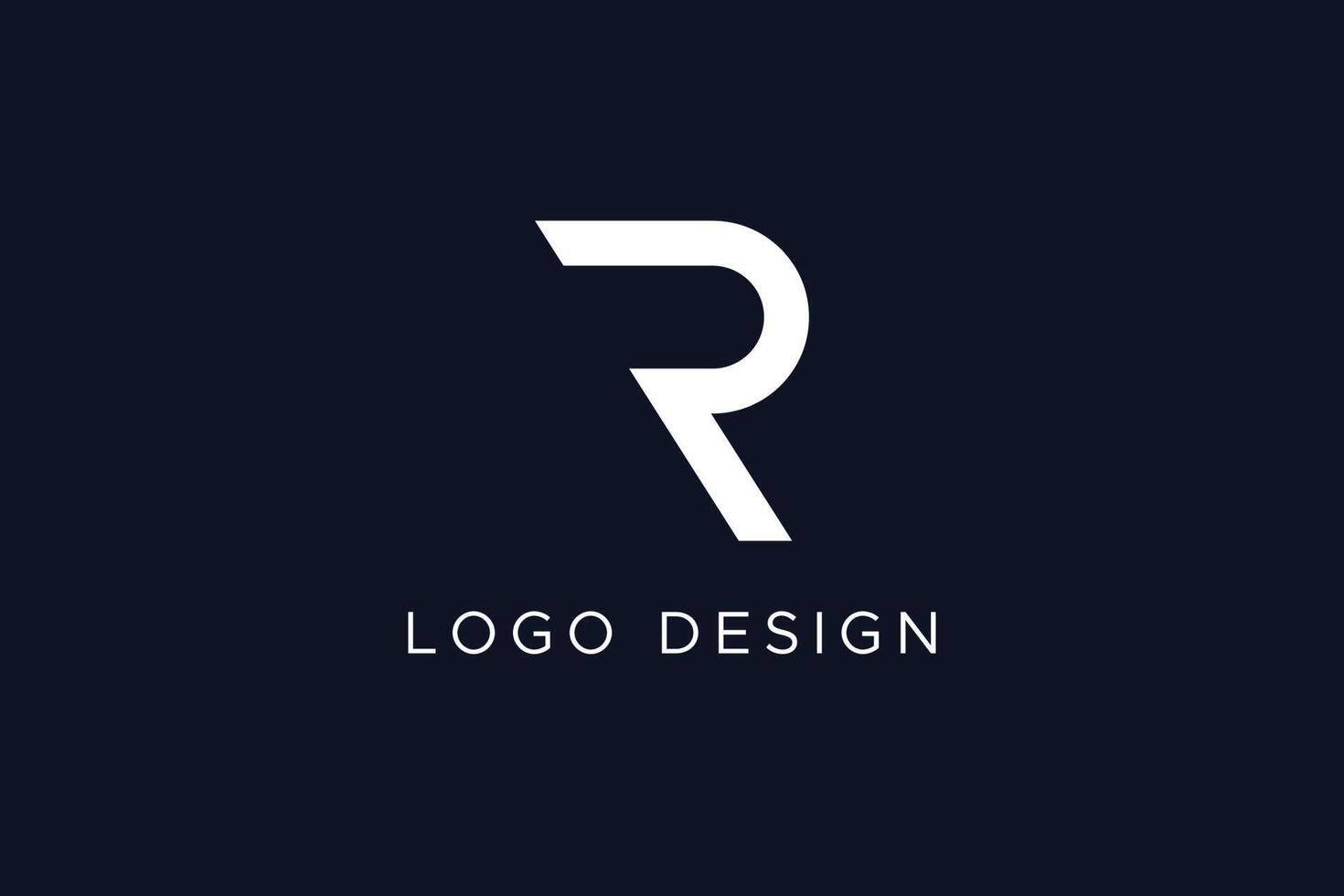 The letter r logo design vector